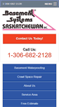 Mobile Screenshot of basementwaterproofingsaskatchewan.com